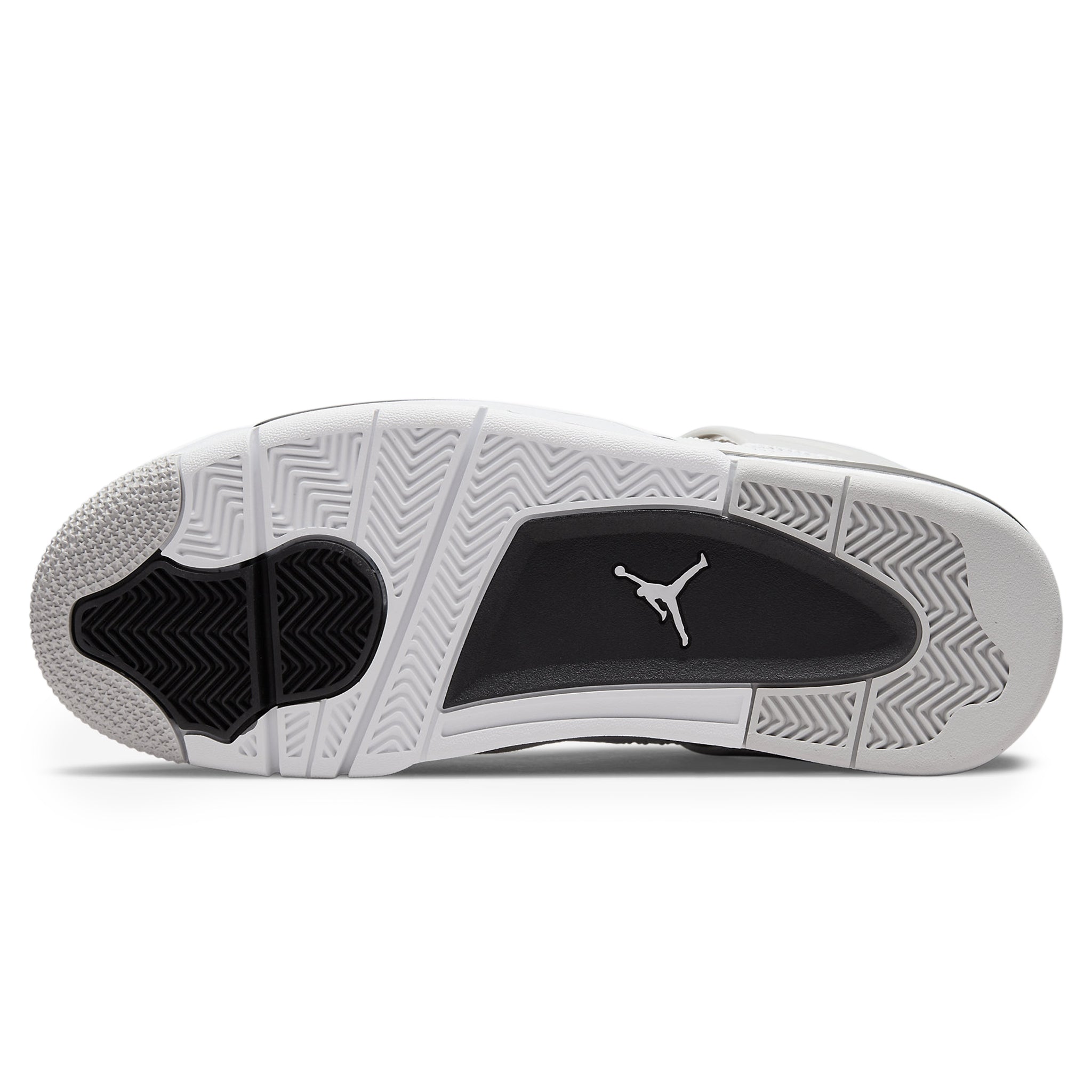 Sole view of Air Jordan 4 Retro Military Black DH6927-111